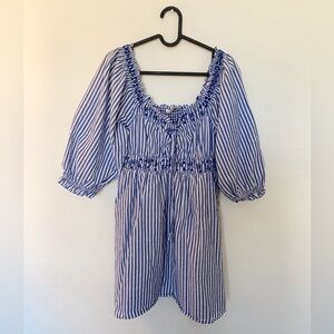 American Eagle Blue Striped Mini Dress